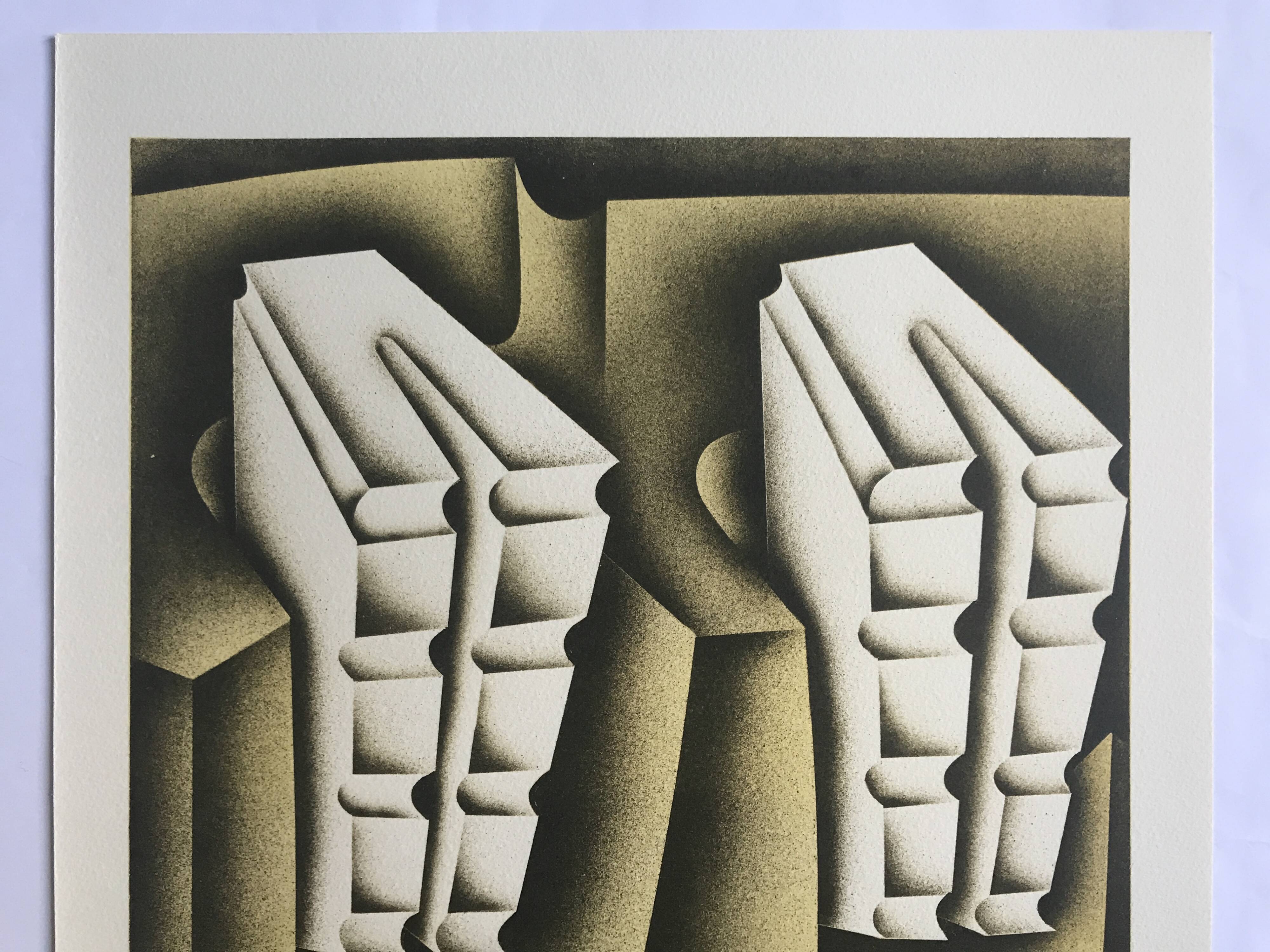 Original lithograph by Jacques POLI, Solar oven, 1978