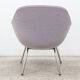 Fauteuil HAY AAL 82 en tissu mauve piètement chromé