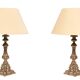 Stunning pair of Rococo Brass table lamps Italy 1920s