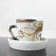 Set of 6 vintage Kéraluc Quimper coffee cups and saucers.