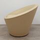 Girola armchair from Tacchini in beige leather.