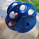 Blue enamelled cast iron egg holder 60s/70s