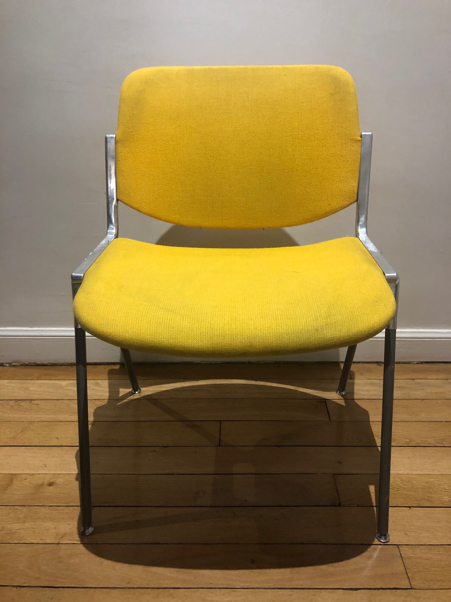 yellow giancarlo piretti chair for castelli
