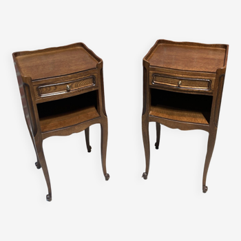 Pair of wooden bedside tables