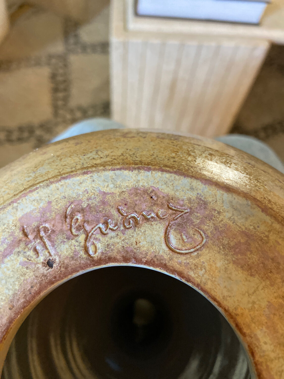 Ceramic lamp by Jean Pierre Gasnier vintage