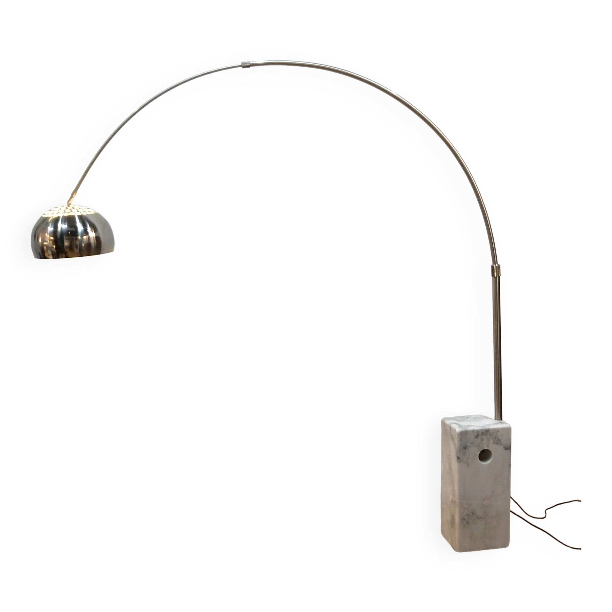 Lampadaire arco vintage pied marble