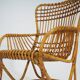 Rattan and woven cane armchair, 1960s