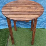 Table ronde en bois massif