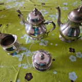 Service à thé - café en métal argenté