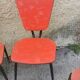 Set of 6 vintage "compass feet" chairs