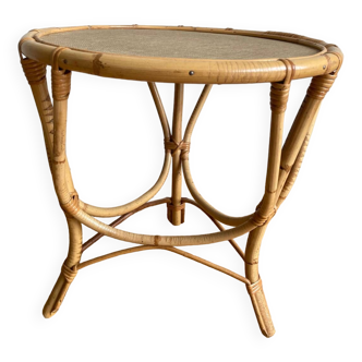 Table basse rotin ronde