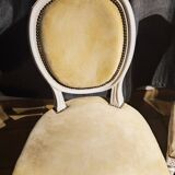 Set of two modern Louis XVI style medallion chairs
