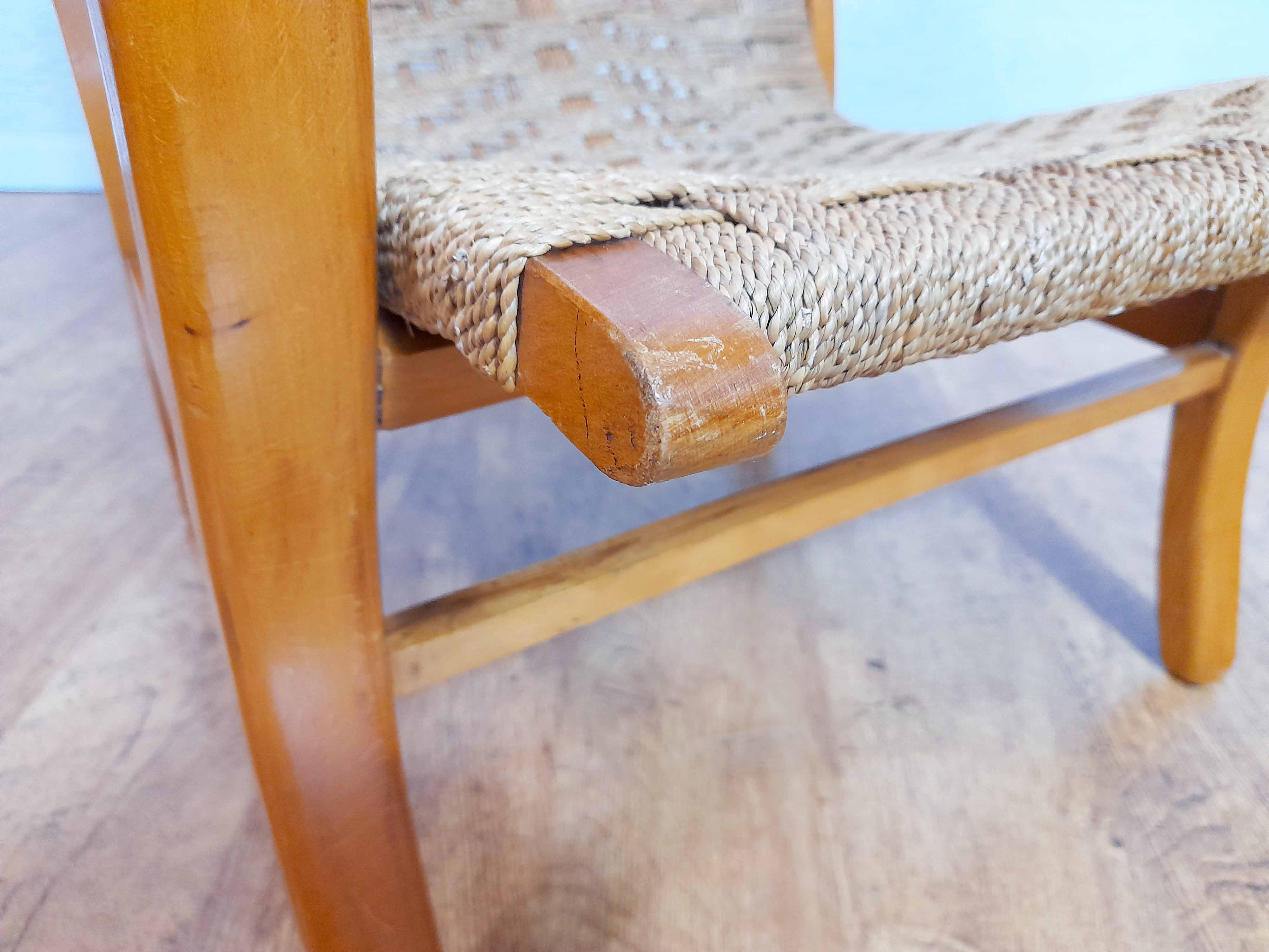 Armchair in rope and wood by Ercih Dieckmann 1930