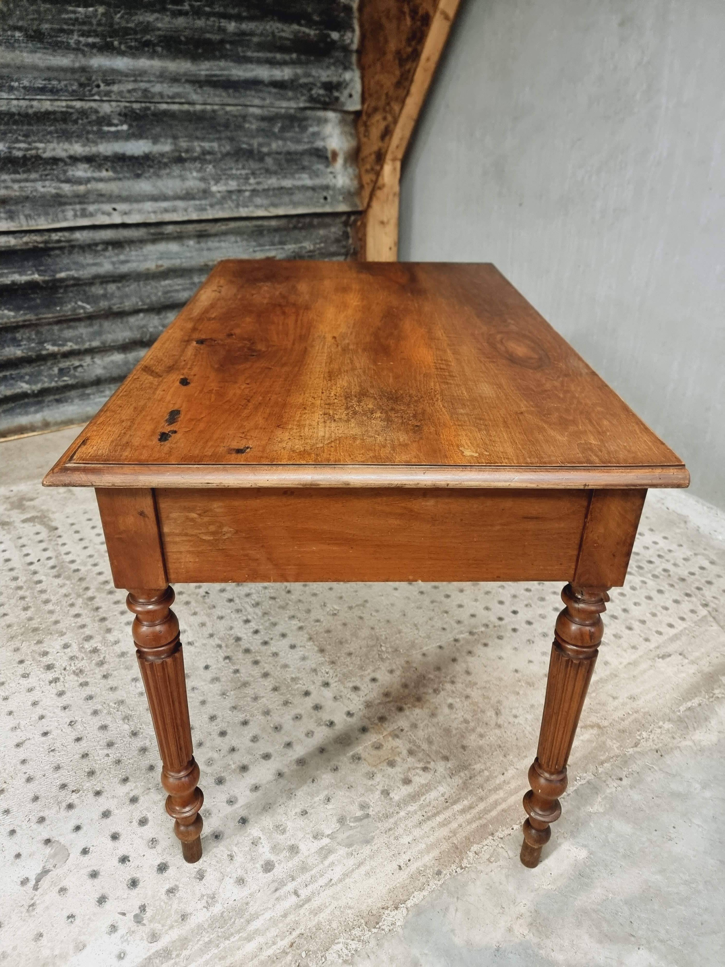 Antique table desk table dining table walnut 72x120 cm