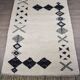 White handmade traditional wool rug 300/200cm