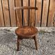 Edwardian Windsor chair in walnut, fully stamped, Swedish ibex penny style