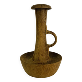 Brutalist candle holder made of solid wood