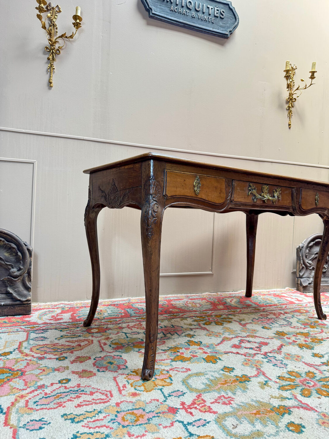18th century Regency period natural wood desk