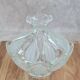 Vintage frosted glass bonbonnière – floral decoration