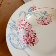Vintage hollow plate from Saint-Amand, ironstone, Antibes design.