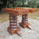 Pair of bedside tables press screws