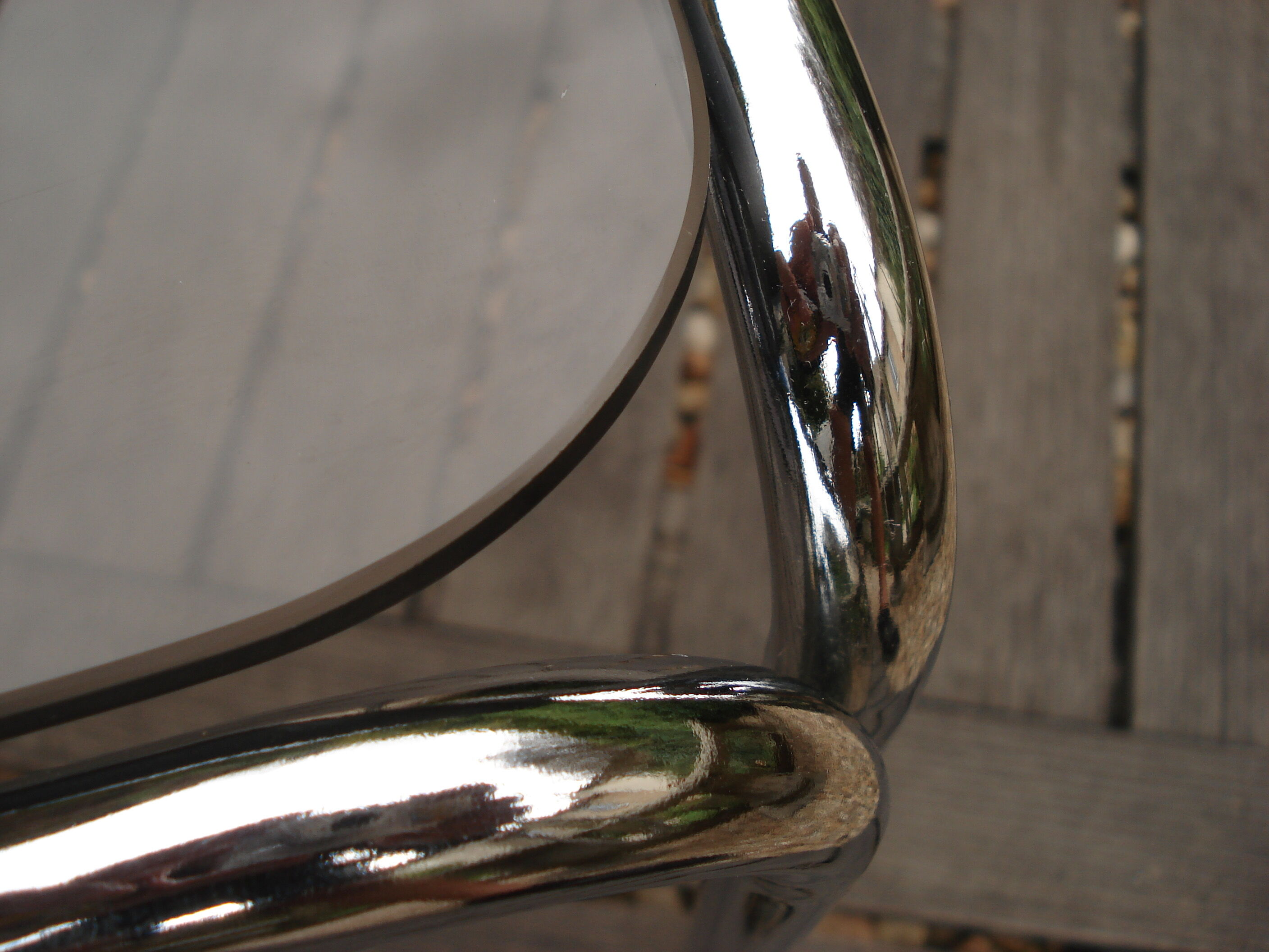 Coffee table chrome glasses smoke vintage 1970