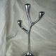 Modern mid-century aluminum three-pointed candelabra