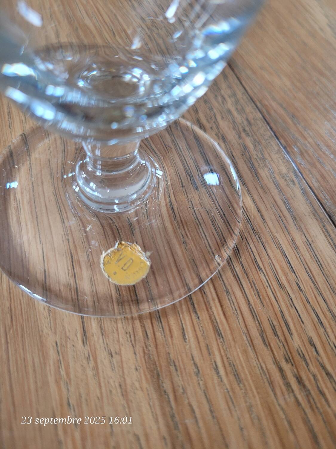 6 crystal water glasses