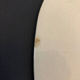 Vintage oval dish in Luneville earthenware with flower patterns