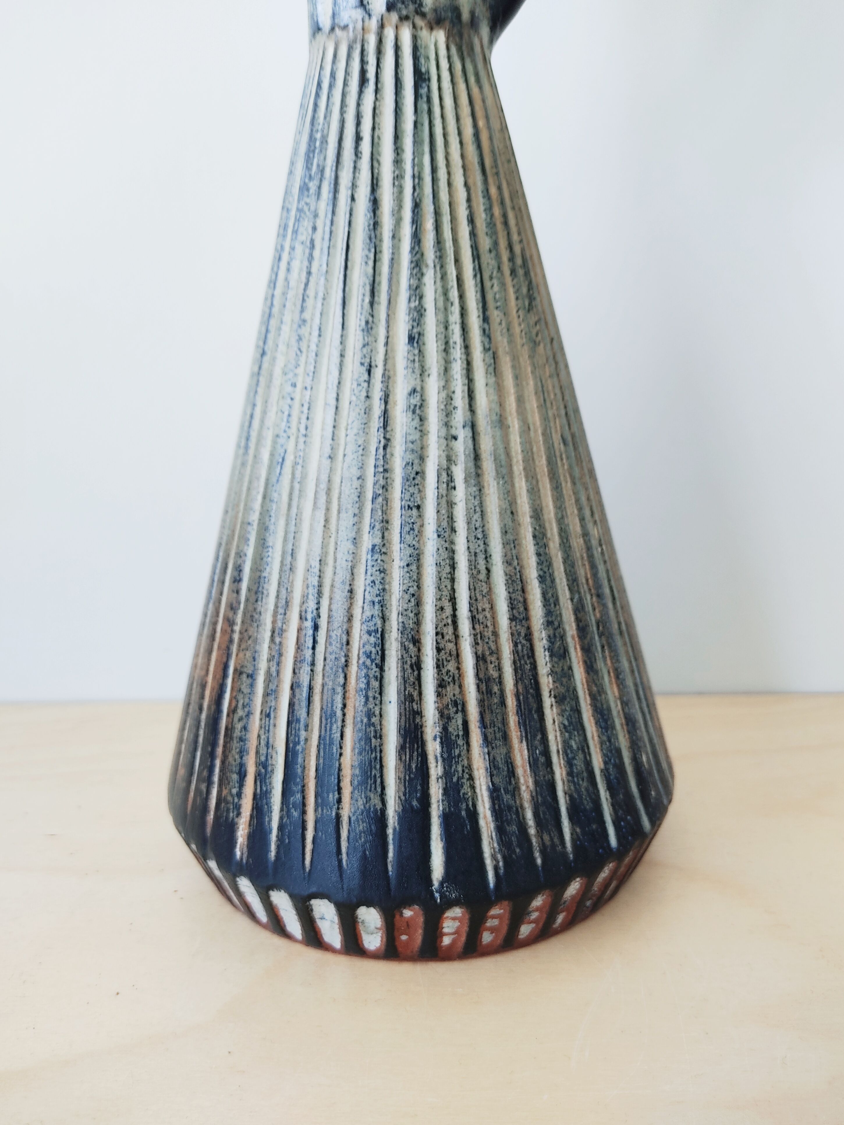 Ceramic vase Coceram unique piece signed Feron