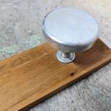 Wood and chrome coat rack