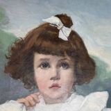 Oil on canvas Cyprien Boulet Portrait of children