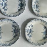 "Regency" - 6 flat plates ironstone St-Amand & Hamage