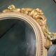 Mirror ice resin glass patina flower louis 15 cracked vintage 71x35cm