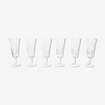 Set de 6 flutes à champagne en verre