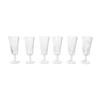 6 glass champagne flutes