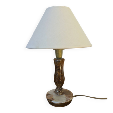 Vintage lamp in onyx and brass
