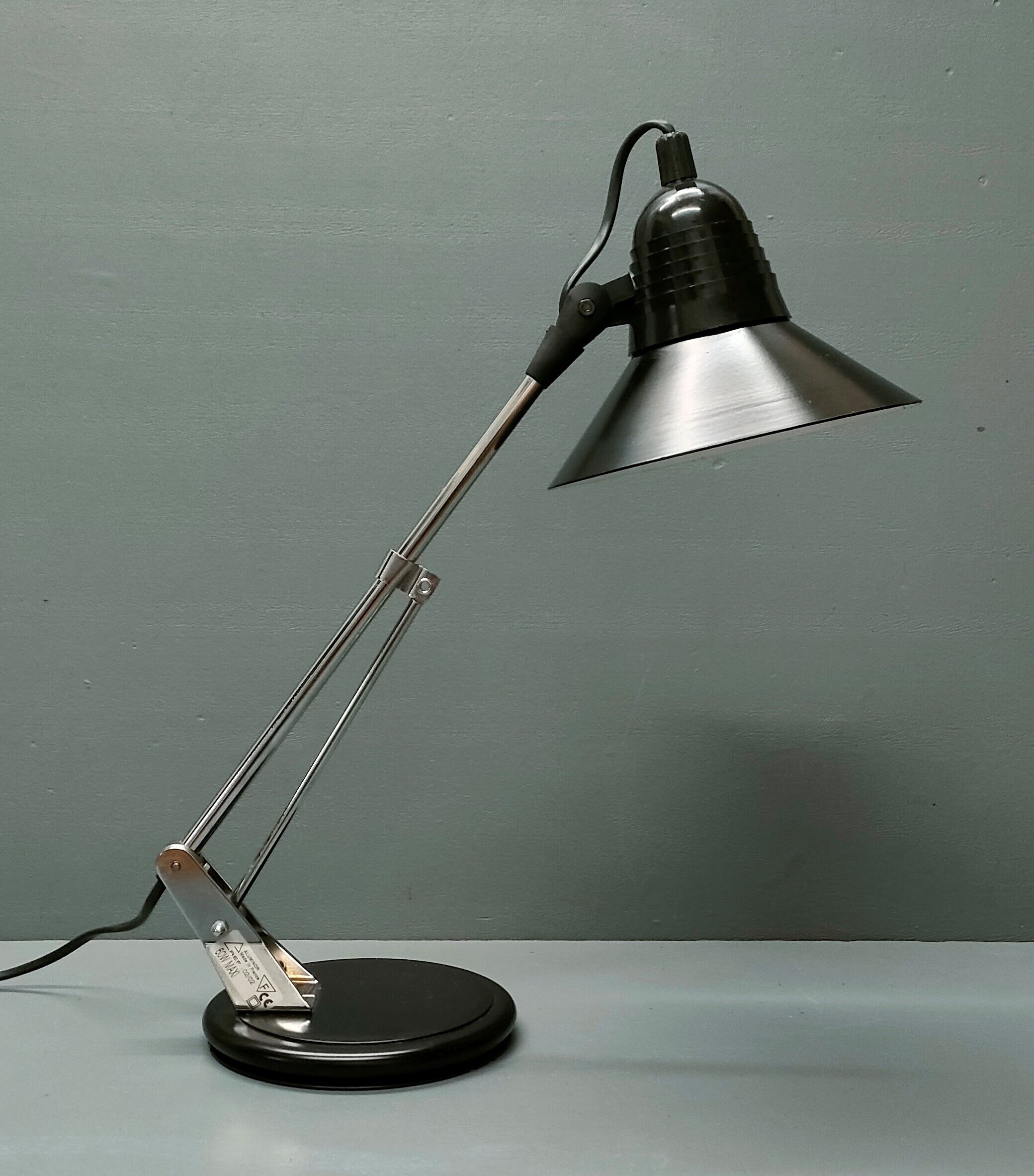 Vintage articulated black architect lamp Luminor ~ 70s ~ France