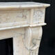 Louis XVI style pink marble fireplace, circa 1980.