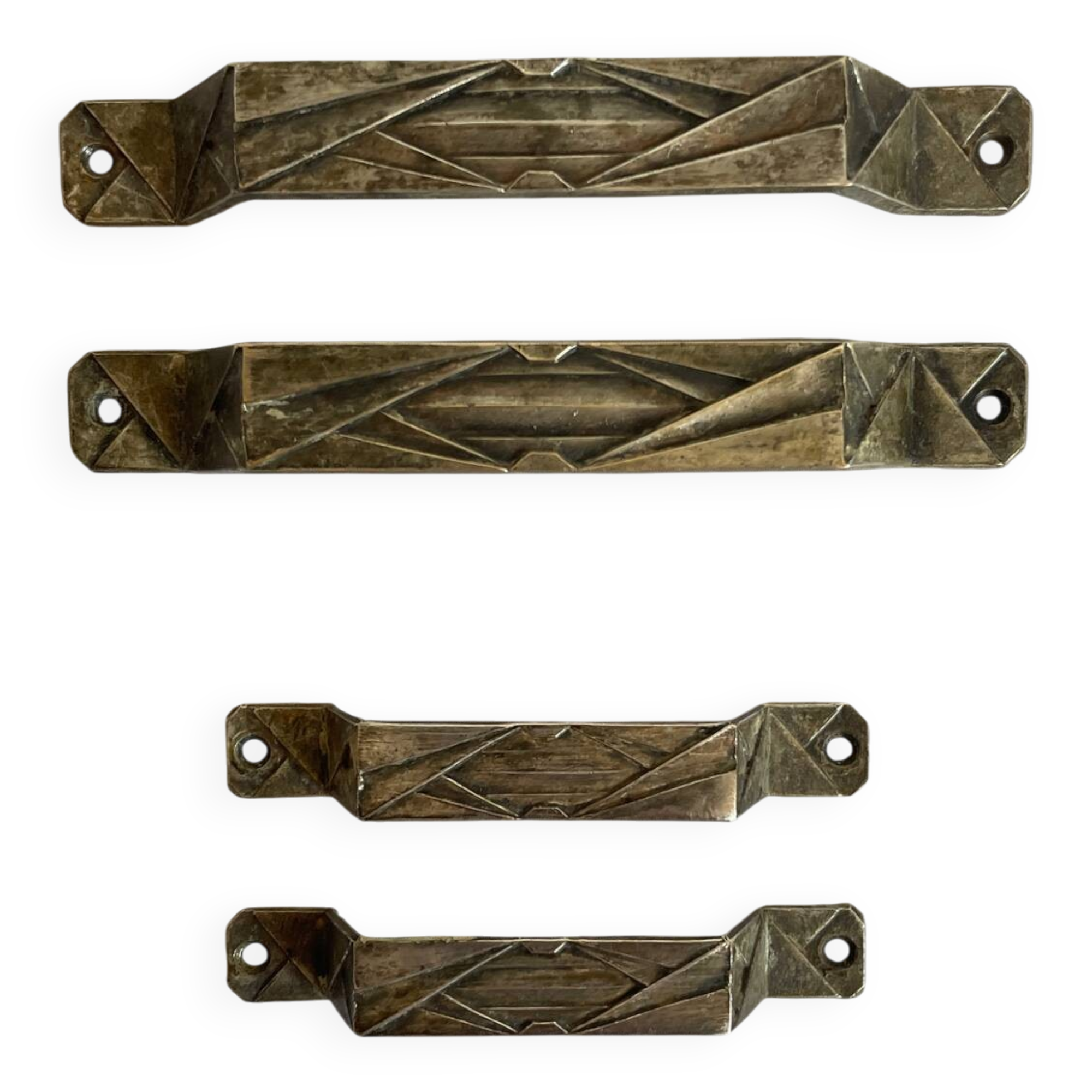 Set of 4 Art Deco handles