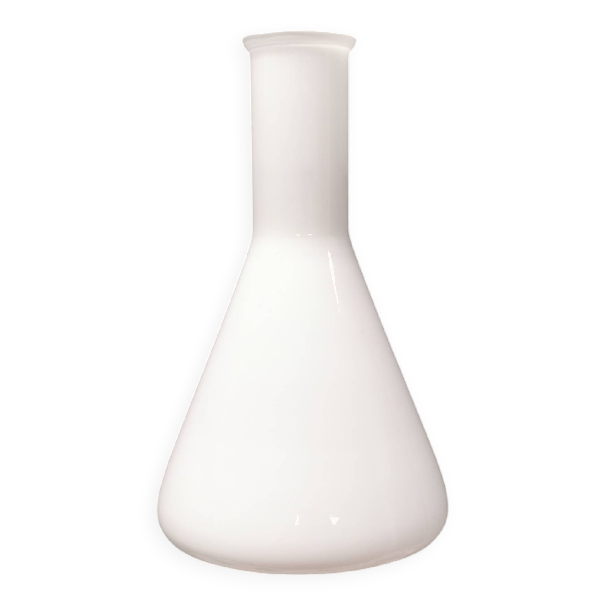 Hanging lamp in milky white glass