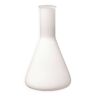 Hanging lamp in milky white glass