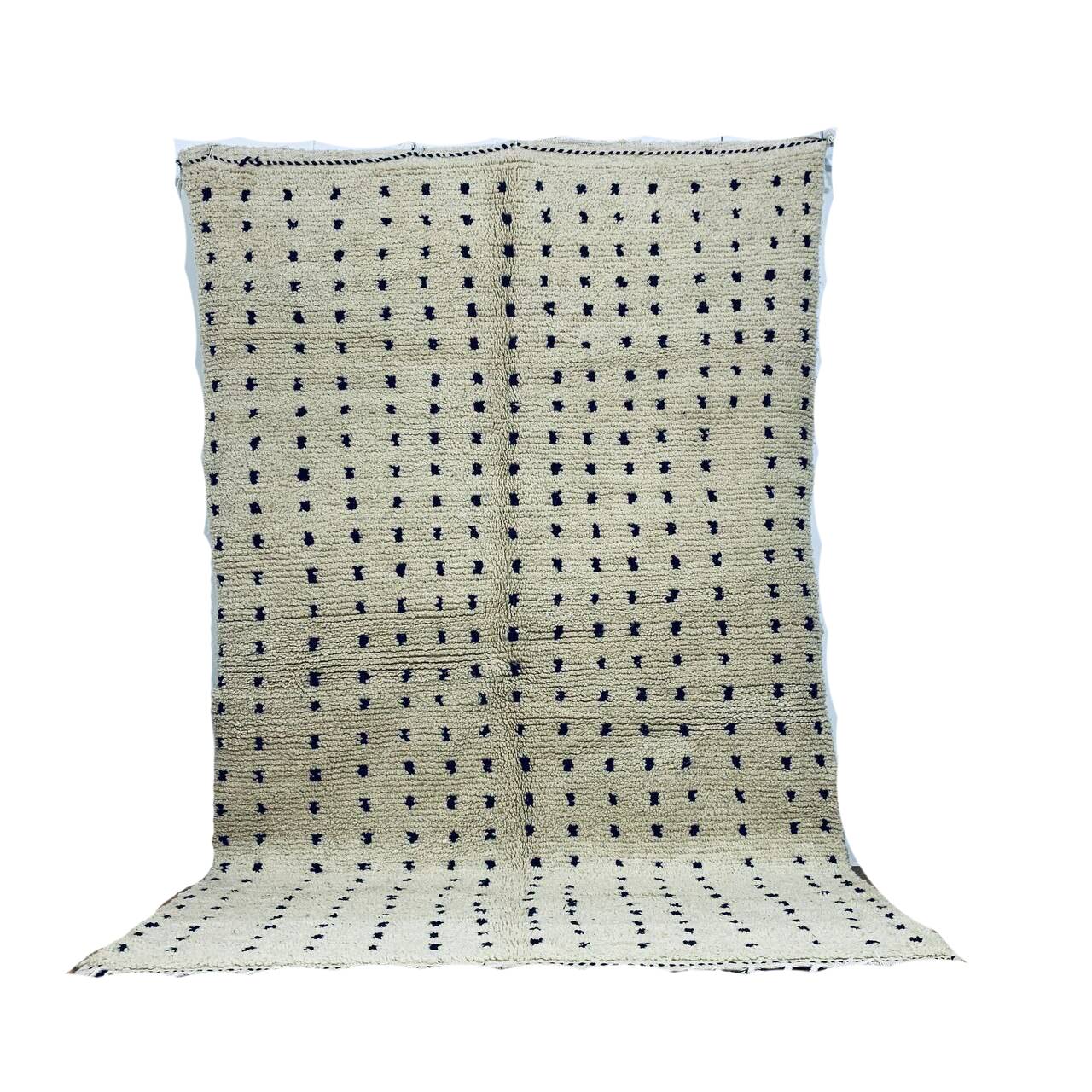 Handmade polka dot Berber rug 250 X 150 CM