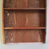 Wall shelf 3 shelves + 4 hooks cast iron polychrome wood