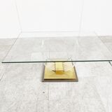 Lucite and brass arch coffee table, 1970s
