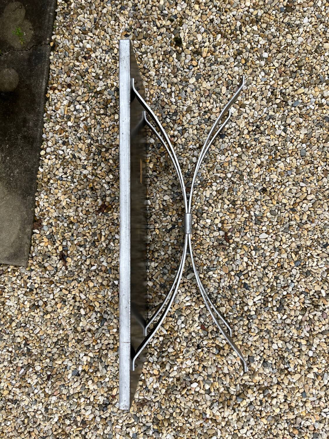 Coffee table in wrought iron and earthenware tiles by Ferlor