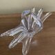 Vase / centrepiece in vintage sculptural crystal – organic star shape