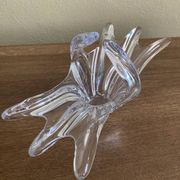 Vase / centrepiece in vintage sculptural crystal – organic star shape