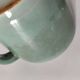 Covered sugar bowl in celadon ceramic – modernist lines