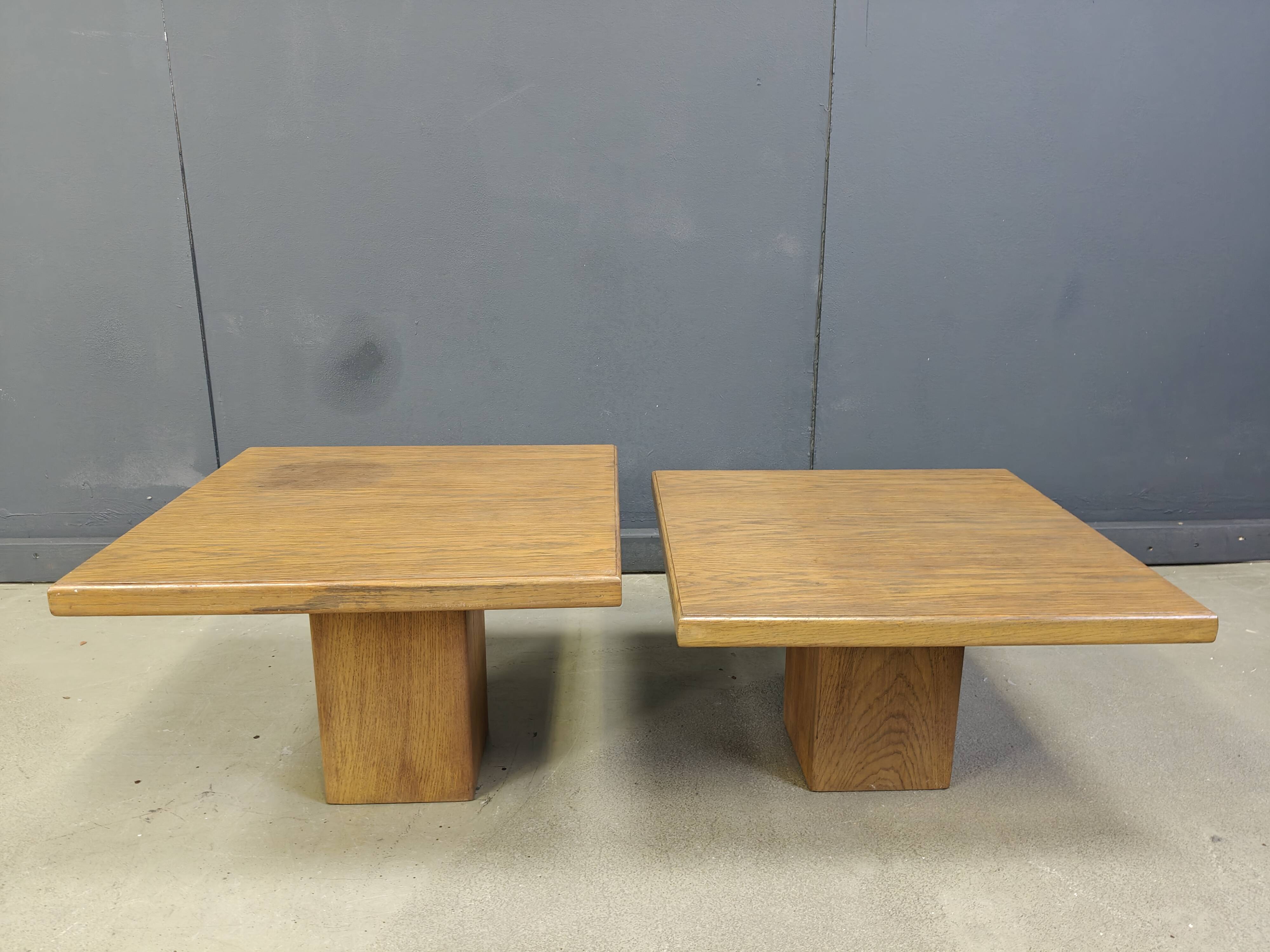 Pair of vintage wooden coffee or side tables, 1960s
